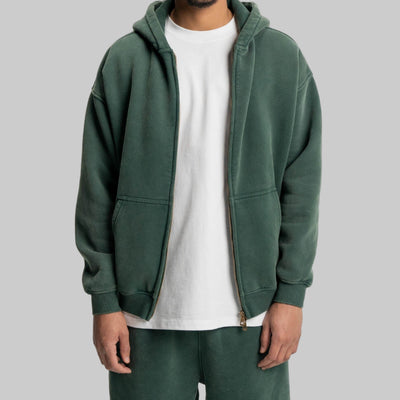 Mikkel™ | Vasket Zip Hættetrøje