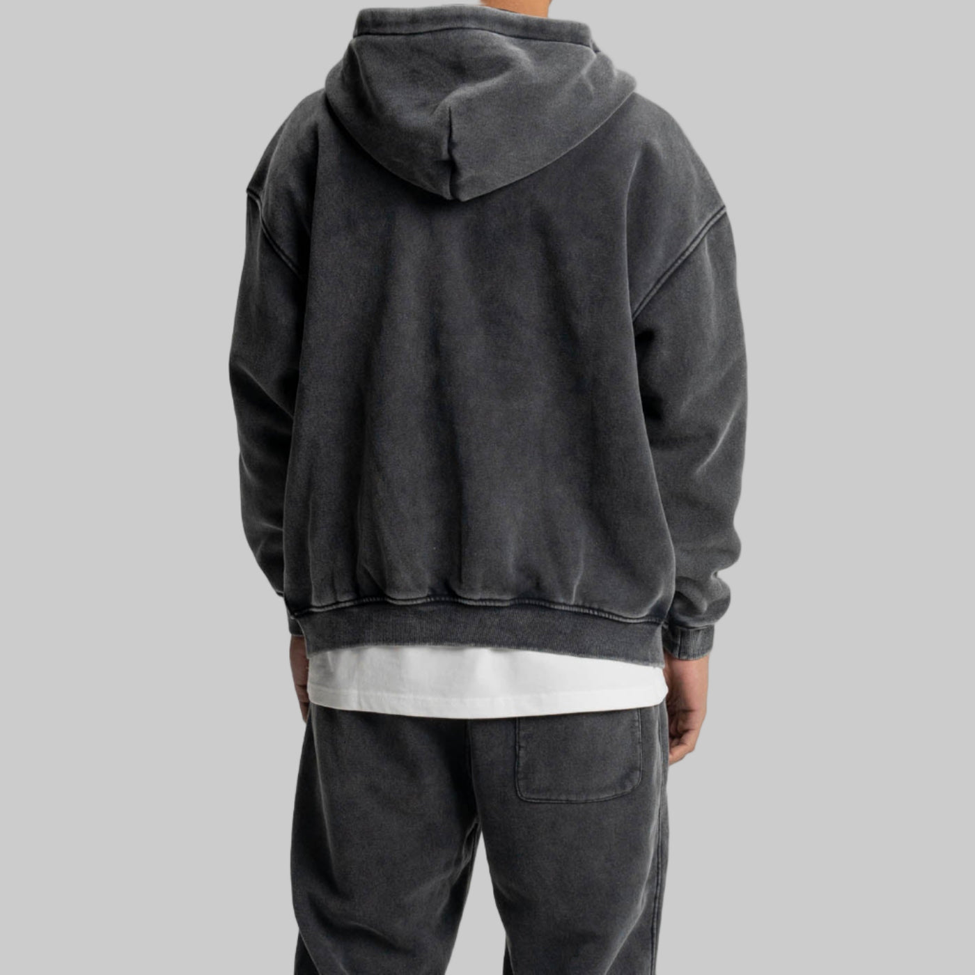 Mikkel™ | Vasket Zip Hættetrøje