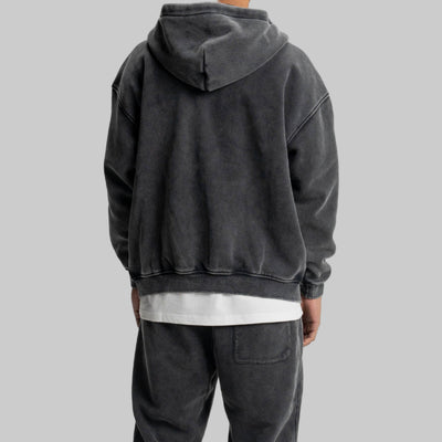 Mikkel™ | Vasket Zip Hættetrøje